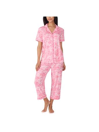 ELLEN TRACY - 2 Piece Crop PJ Short Sleeve Set PK/NOVEL