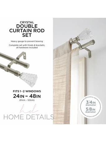 KENNEDY INTERNATIONAL - Crystal Double Curtain Rod SATIN