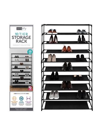 KENNEDY INTERNATIONAL - Extra Long Shoe Rack BLACK