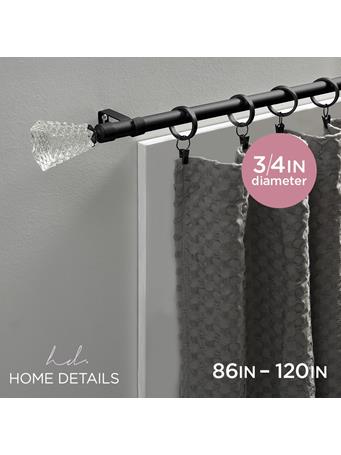 KENNEDY INTERNATIONAL - Crystal Single Curtain Rod BLACK