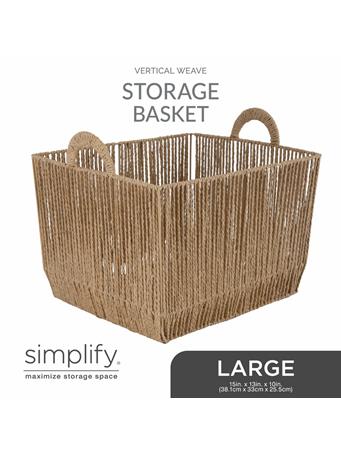 KENNEDY INTERNATIONAL - Paper Rope Vertical Weave Storage Basket BEIGE