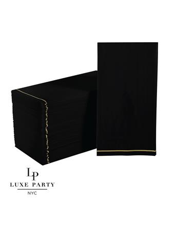 KENNEDY INTERNATIONAL - Guest Paper Napkins - 16 Pack BLACK