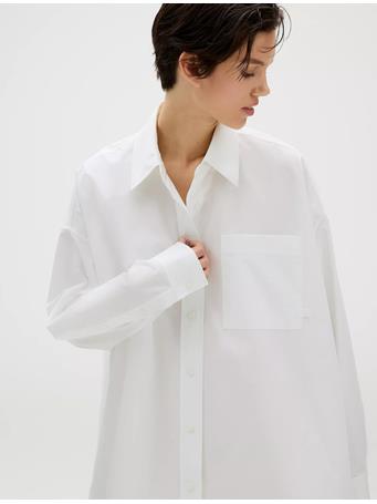 CALVIN KLEIN - Poplin Relaxed Shirt Dress BRILLIANT WHITE