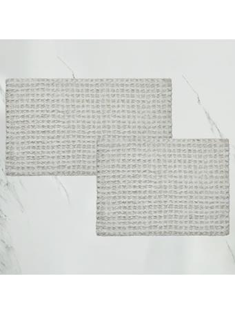 VCNY - Mainstays Tufted Windowpane Beige Cotton Bath Rug Set BEIGE