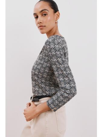 CORTEFIEL - T -Shirt WHITE PRINT