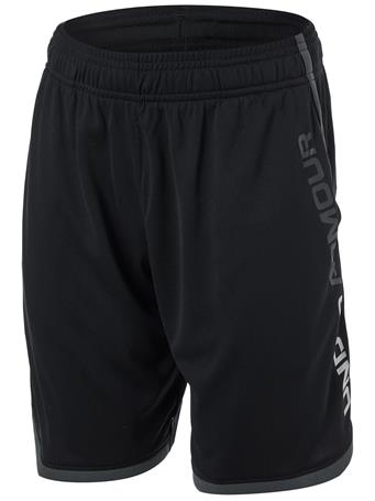 UNDER ARMOUR - Boys Core Stunt Shorts BLACK/PITCHGRAY/WHITE