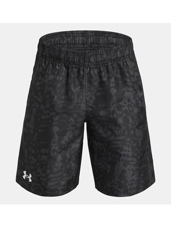 UNDER ARMOUR - Tech Woven Printed Boys' Shorts BLACK/MODGRAY