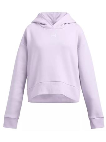 UNDER ARMOUR - Girls Rival Fleece Crop Hoodie SALTPURPLE/WHITE