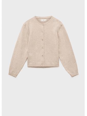 MANGO - Cotton-blend Cardigan BEIGE