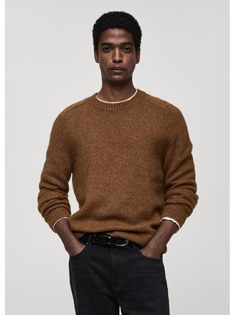 MANGO - Wool And Cotton-blend Knitted Sweater CAMEL