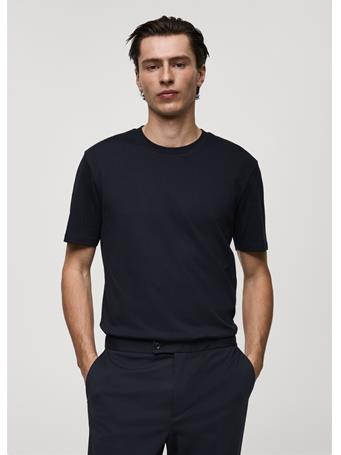 MANGO - Medium-weight Regular-fit T-shirt NAVY