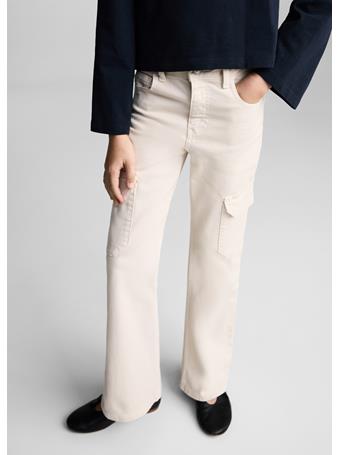 MANGO - Flared Cargo Jeans LIGHT BROWN