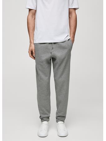 MANGO - Brushed Joggers With Elastic Waistband GREY