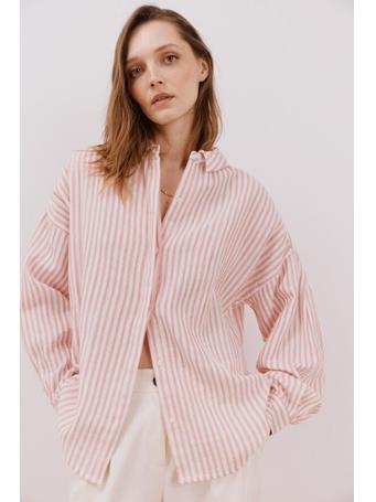 CORTEFIEL - Striped Shirt WHITE PRINT