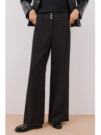 CORTEFIEL - Wide Trousers BLACK