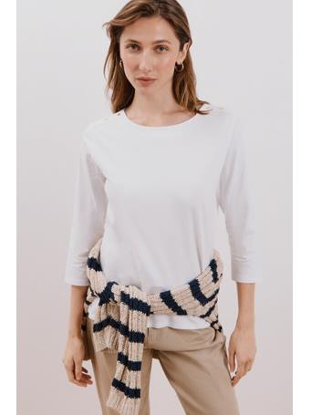 CORTEFIEL - Basic T -Shirt Boat Neckline WHITE