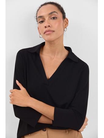 CORTEFIEL - Deep Cut T -Shirt BLACK