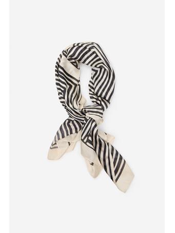 CORTEFIEL - Geometric Scarf BLACK