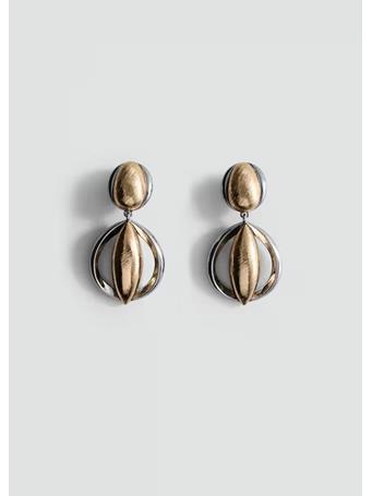 MANGO - Circular-design earrings GOLD