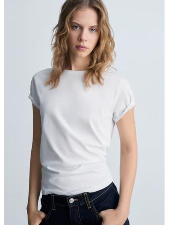 MANGO - Short-Sleeved Cotton T-shirt WHITE