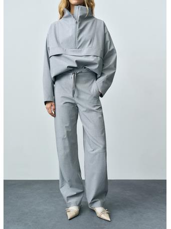 MANGO - Drawstring Jogger Trousers LT PASTEL GREY