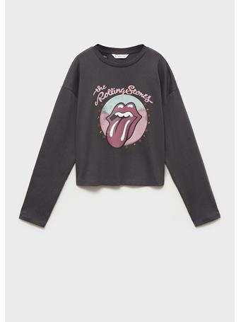 MANGO - The Rolling Stones T-shirt CHARCOAL