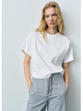 MANGO - Short-sleeved Cotton T-shirt WHITE