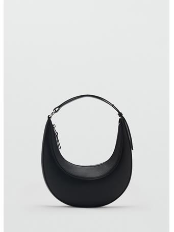 MANGO - Oval Shoulder Bag BLACK