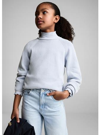 MANGO - 100% Cotton Knitted Sweater LIGHT BLUE