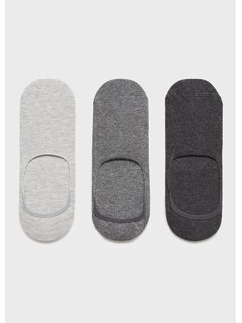 MANGO - Pack Of 3 Ankle Socks GREY