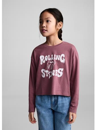 MANGO - The Rolling Stones T-shirt PURPLE