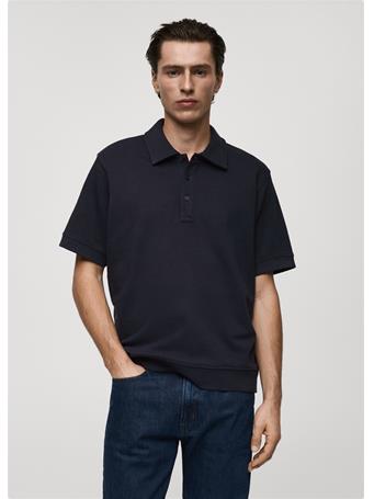MANGO - Regular-fit Cotton Polo Shirt NAVY