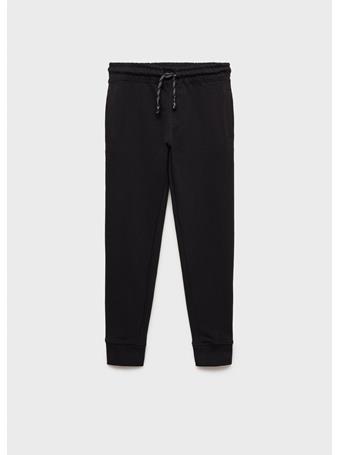 MANGO - Jogger Trousers With Elastic Waist BLACK