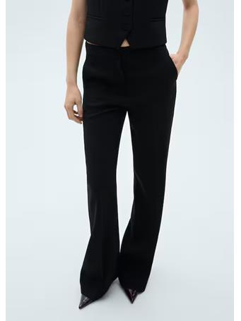MANGO - Wideleg Suit Trousers BLACK