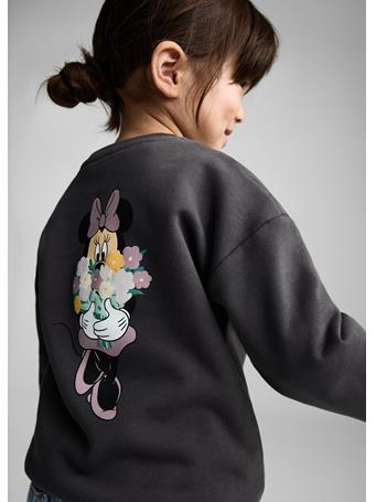 MANGO - Mickey Mouse Sweatshirt CHARCOAL