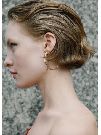 MANGO - Twisted Hoop Earrings GOLD