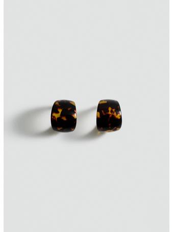MANGO - Volume Hoop Earrings LT PASTEL BROWN