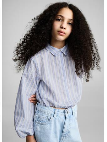 MANGO - Shirt With Adjustable Waist MED BLUE