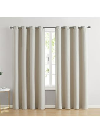 VCNY - Home Basketweave Beige Grommet Blackout Curtain Panel BEIGE