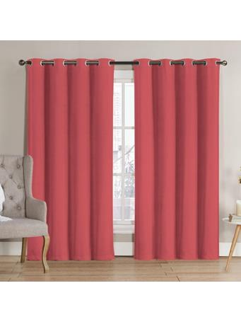 VCNY - Home Neil Coral Solid Grommet Blackout Curtain Panel CORAL