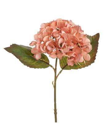 ALL STATE FLORAL - 16" Silk Hydrangea Flower Stem CORAL