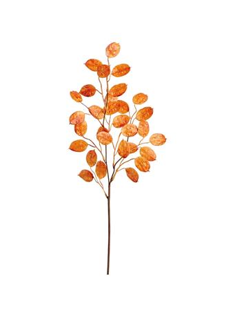 ALL STATE FLORAL - 24.5" Artificial Silver Dollar Lunaria Leaf Stem MUSTARD