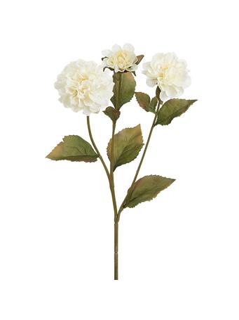 ALL STATE FLORAL - 19.5" Zinnia Silk Flower Stem CREAM