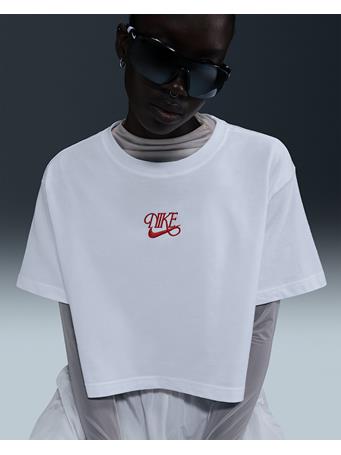 NIKE - Sportswear Women's Short-Sleeve Cropped T-Shirt WHITE