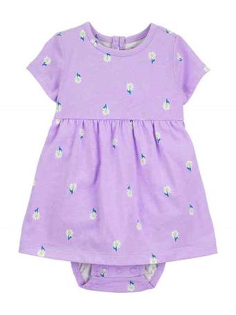 CARTER'S - Floral Bodysuit Dress PURPLE
