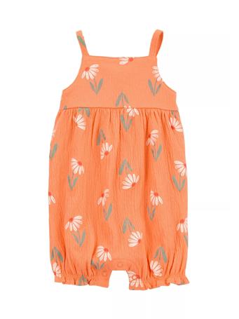 CARTER'S - Baby Girls Printed Romper ORANGE