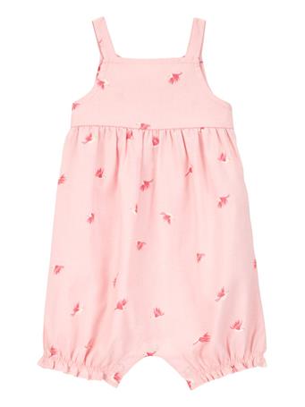 CARTER'S - Feather Print Baby Girl Romper PINK