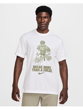 NIKE - Men's Dri-FIT Fitness T-Shirt WHITE
