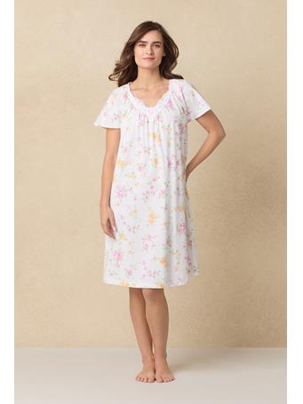 CAROLE HOCHMAN - Cottage Garden Cotton Waltz Nightgown WHT/FLOR