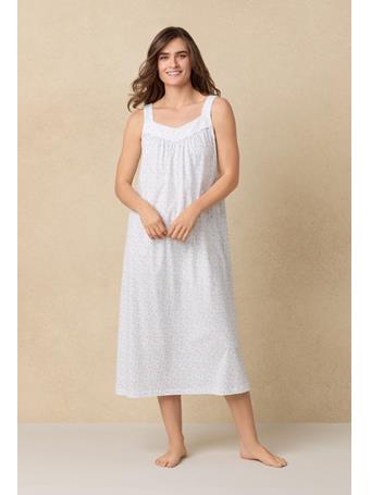 CAROLE HOCHMAN  - Viney Floral Cotton Ballet Nightgown WHT/FLOR